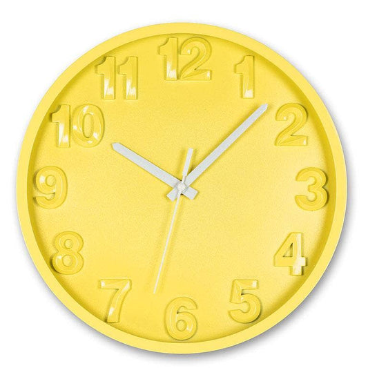 Bold Number Wall Clock - Yellow - 12"D