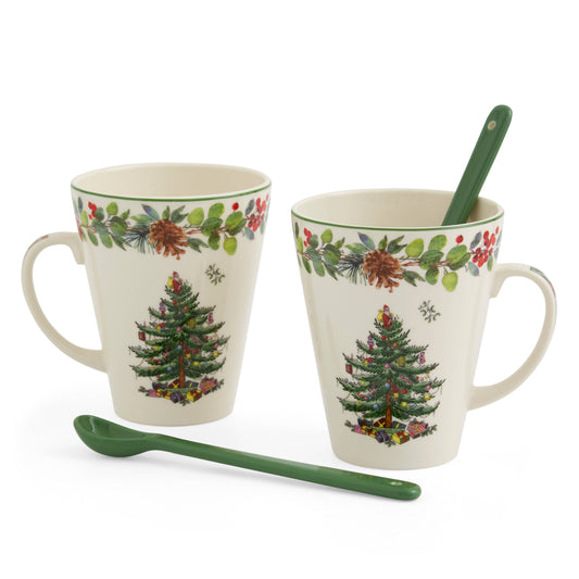 Christmas Tree 2 Piece Mug and Spoon Set