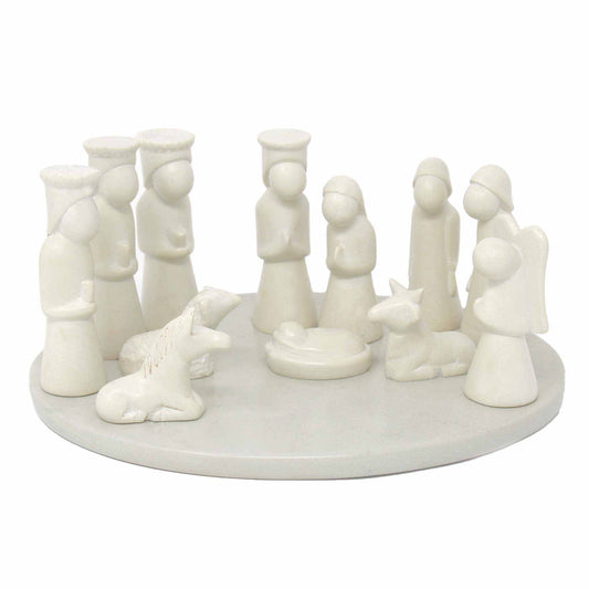 Nativity Soapstone Sculpture - 13 Piece Set