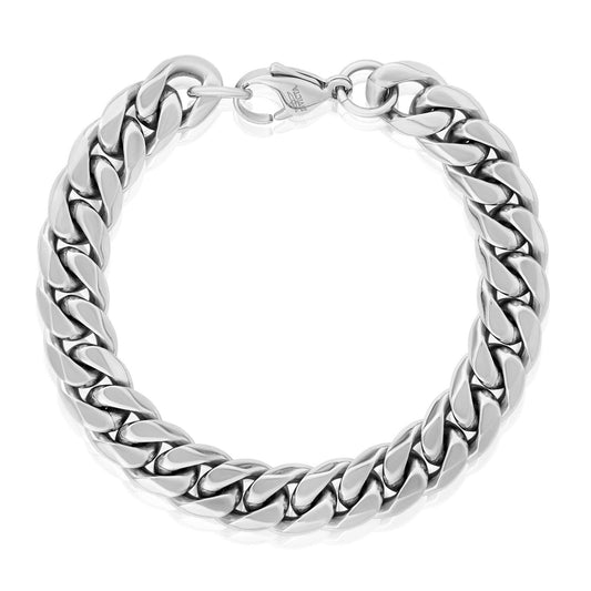 Invicta Jewelry Curb Chain Steel Bracelet (12mm) - 8.75"