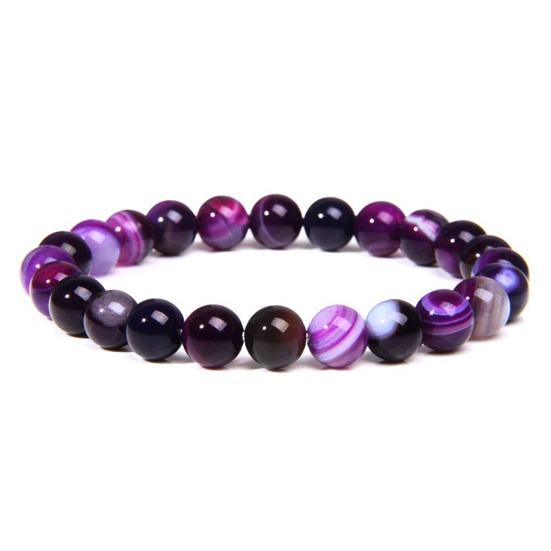 8MM Elastic Natural Stone Bracelets