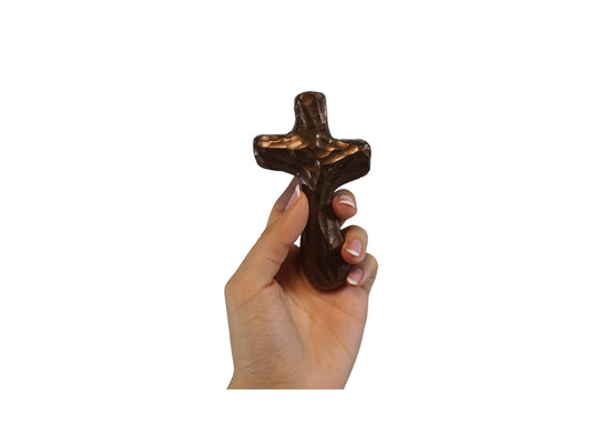 Journey Holding Cross - Burnished Bronze