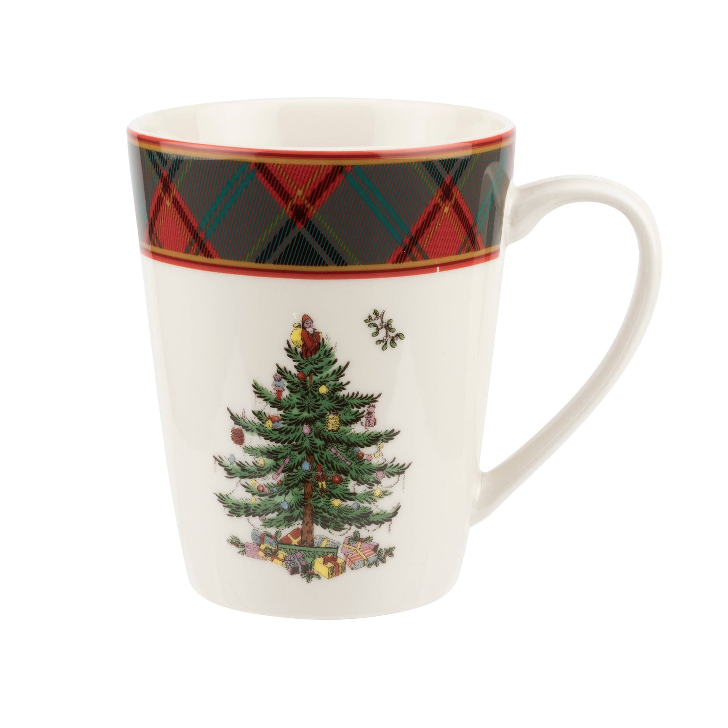 Christmas Tree Tartan Mug 14oz