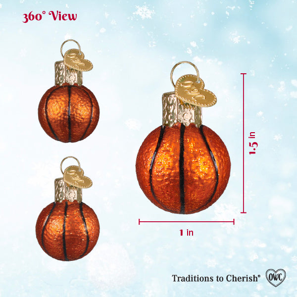 Mini Basketball Ornament