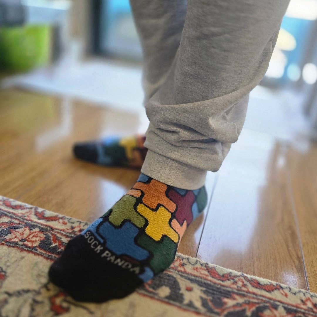 Colorful Puzzle Pattern Socks