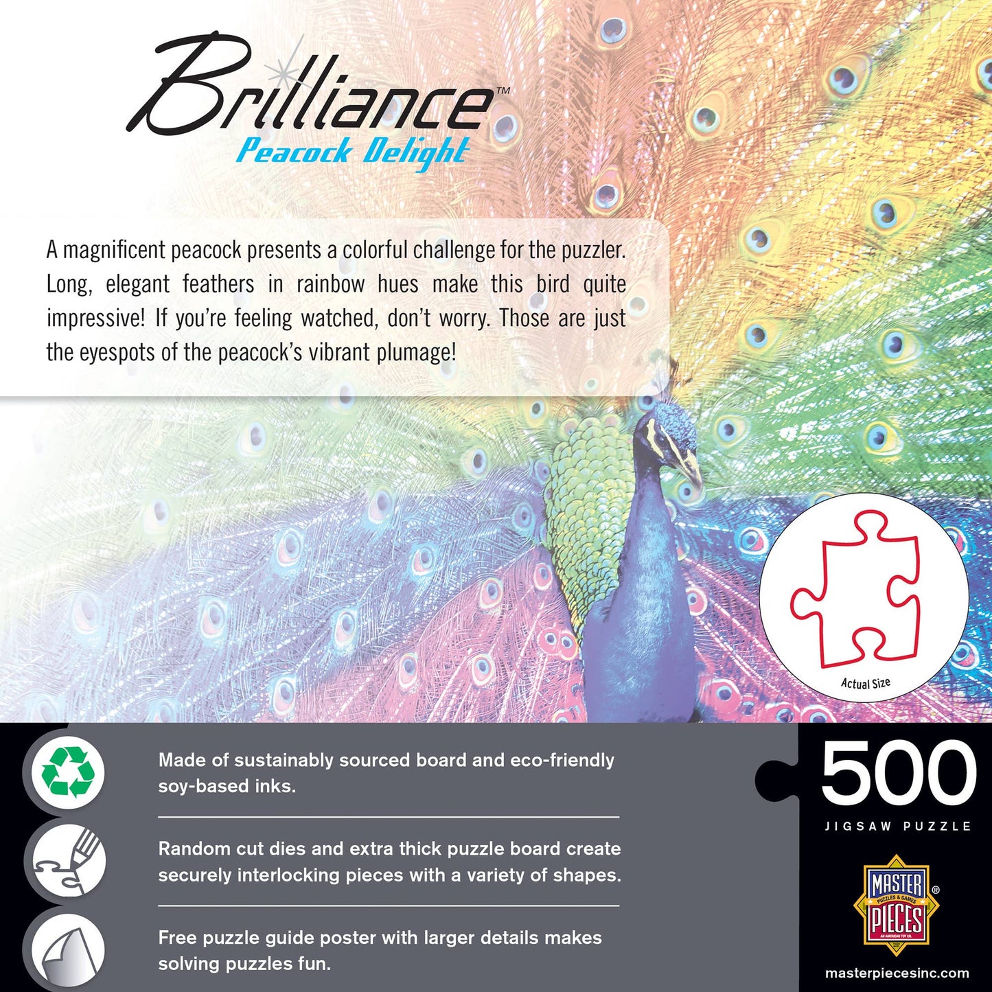 Brilliance - Peacock Delight 500 Piece Puzzle