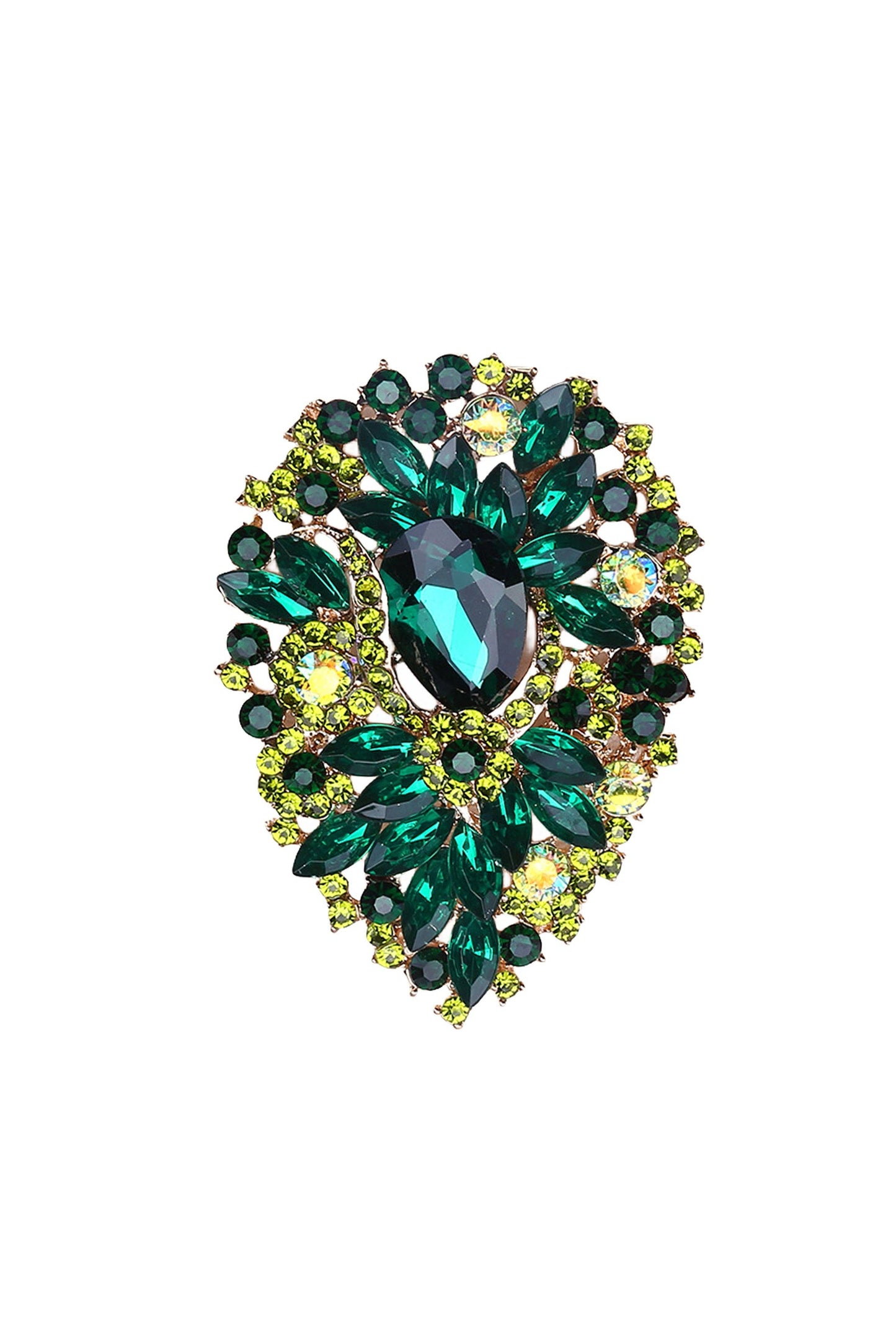 Teardrop Rhinestone Brooch