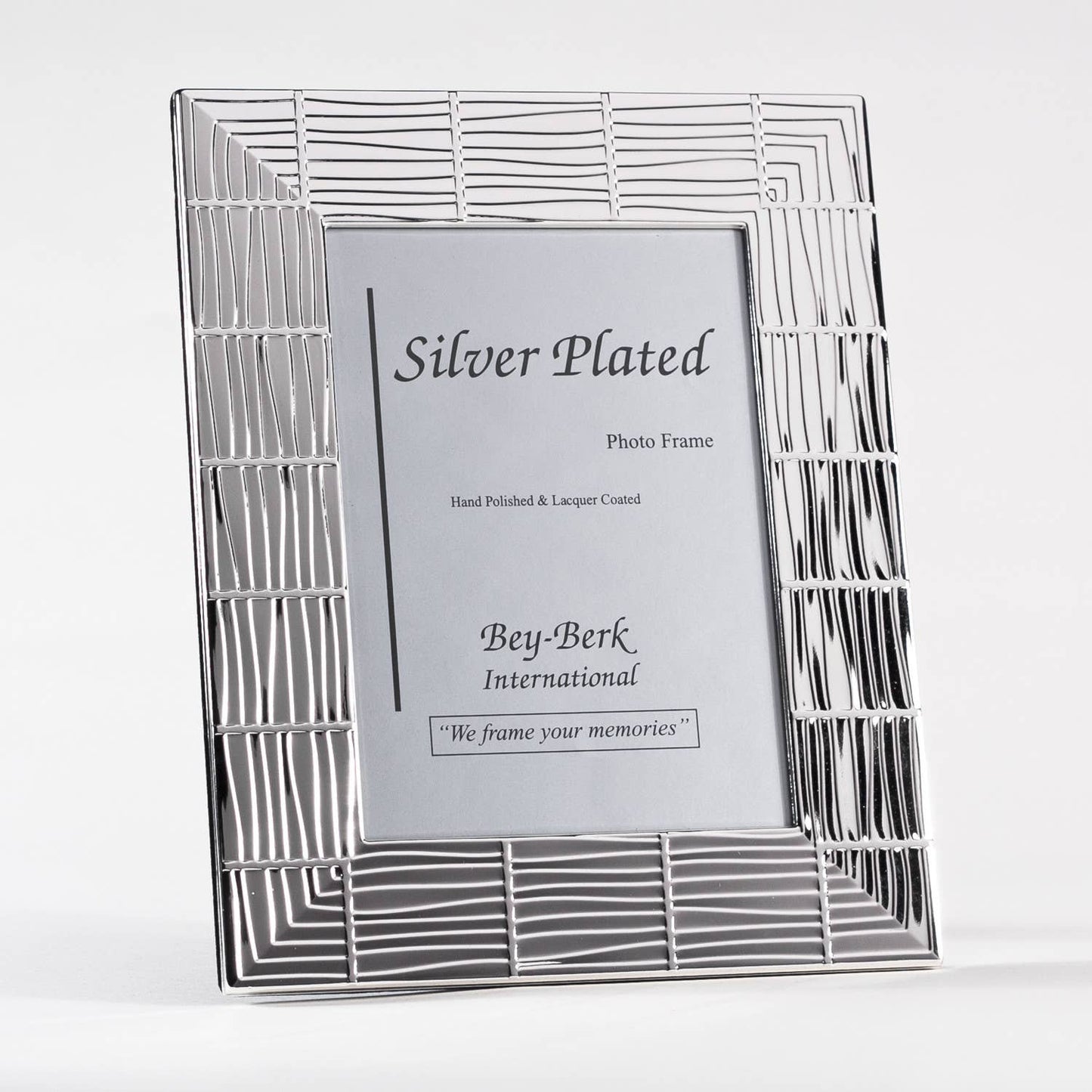 Etched Lines Silver Picture Frame