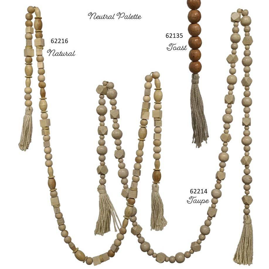90" Wd BOHO Bead Garland for Christmas, Fall & Everyday