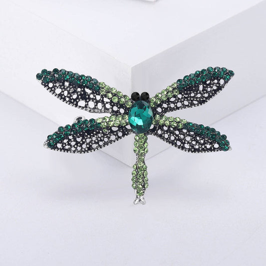 Dragonfly Alloy Rhinestone Brooch