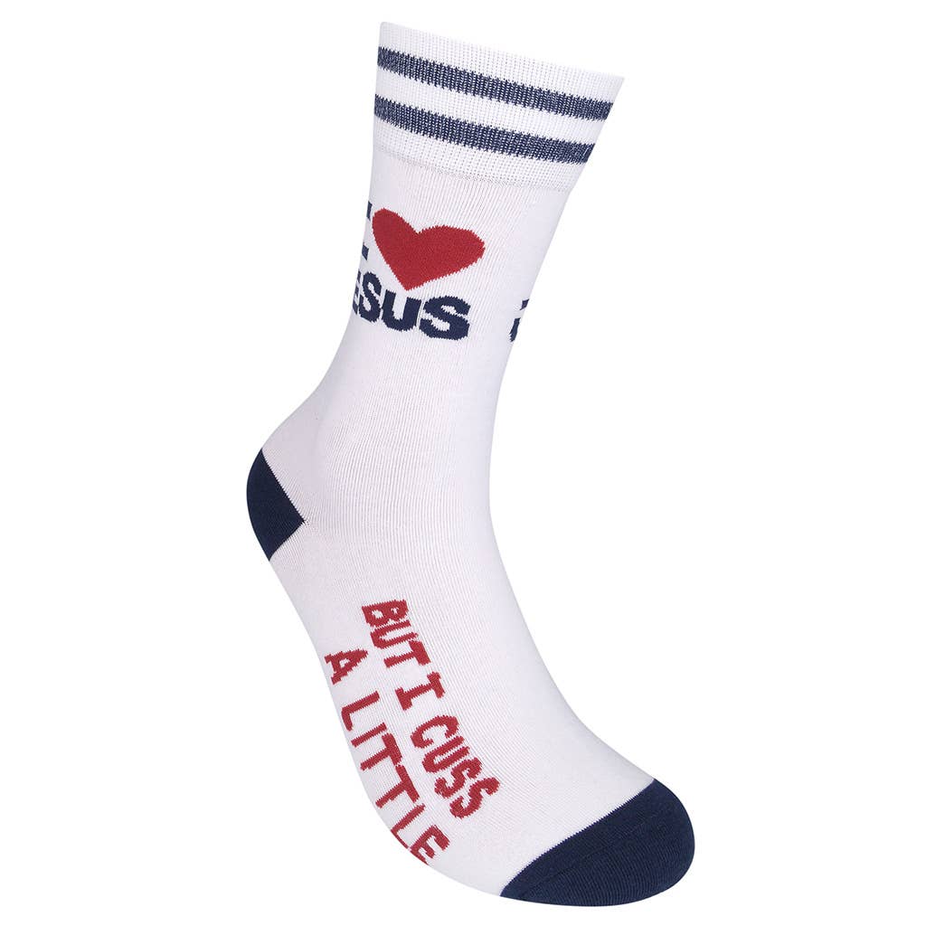 I Love Jesus (But I Cuss) Socks