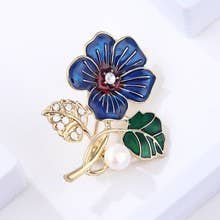 Flower Dripping Oil Brooch