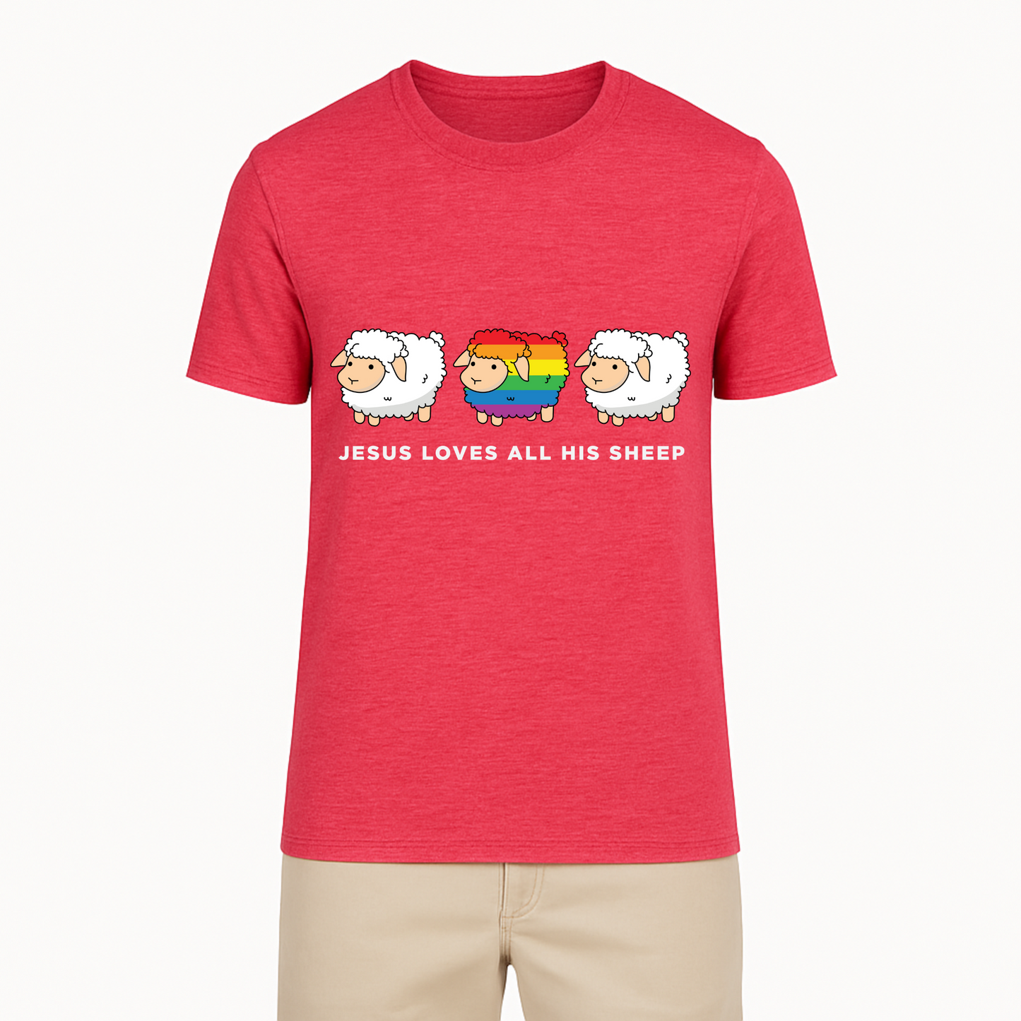Jesus Loves All His Sheep Tee - 12 Colors