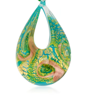 Rialto Murano Glass Pendant Necklace - Multi Color Opt