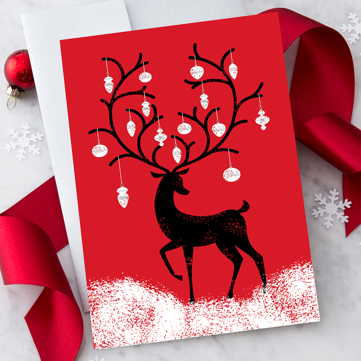 Winter Deer - 8 Boxed Holiday Greeting Cards