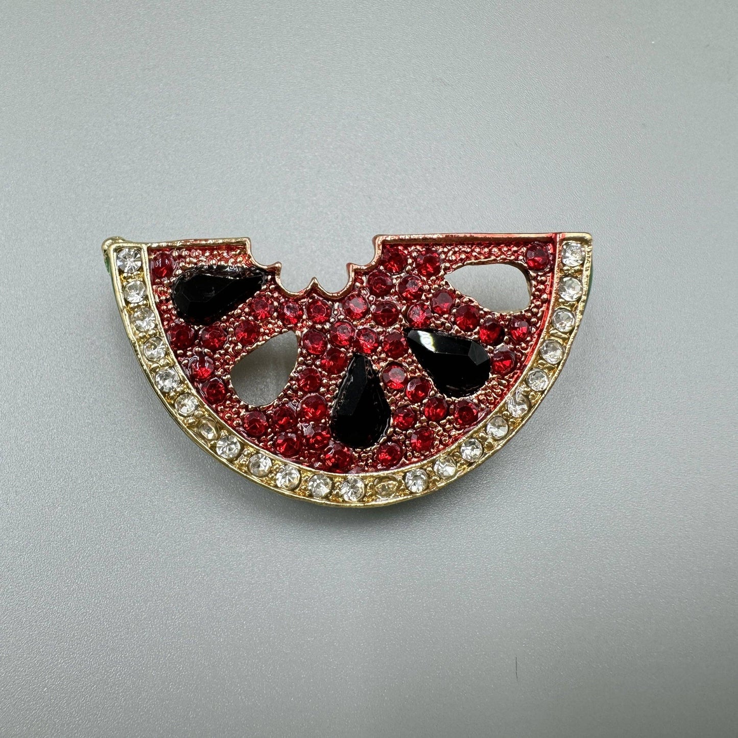 Watermelon Rhinestone Brooches