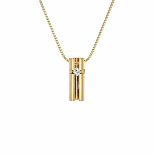 Gold 3D Small Cross Croixlumière Pendant