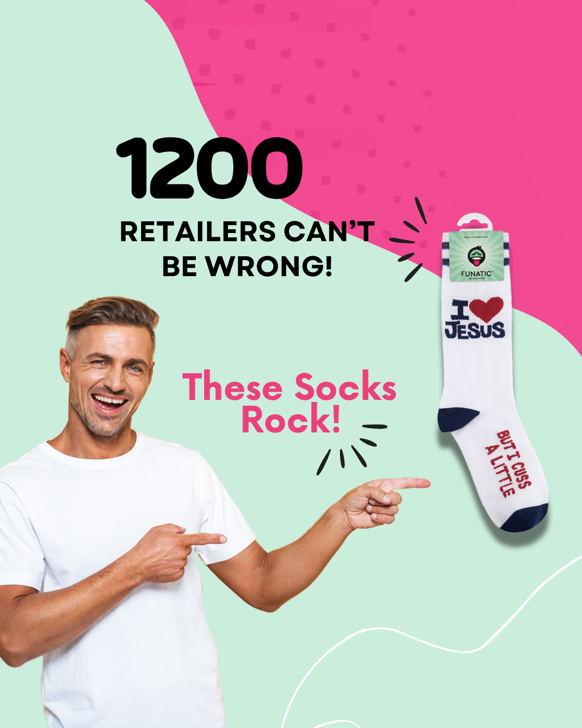 I Love Jesus (But I Cuss) Socks