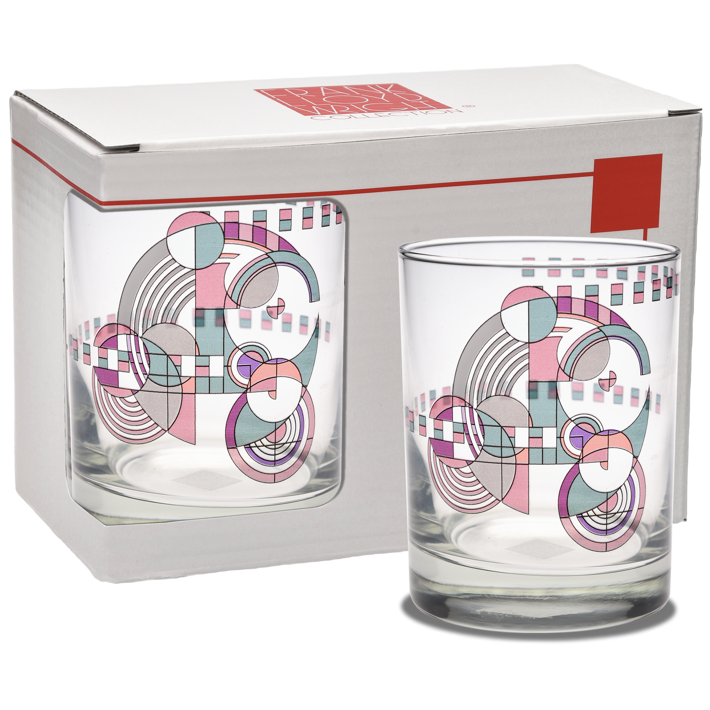 Frank Lloyd Wright Hoffman Rug S/2 Glasses