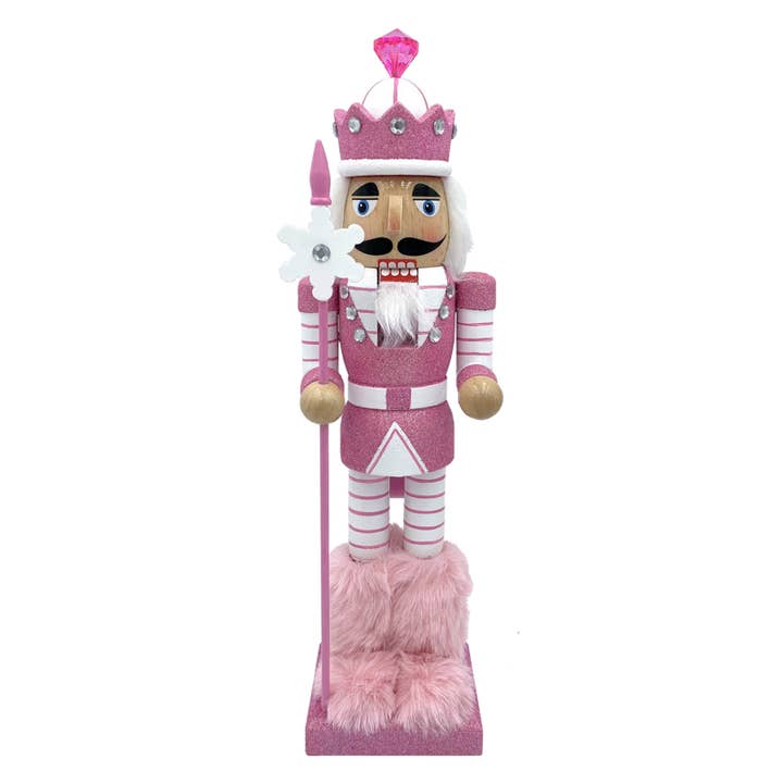 14" Pink Snowflake Nutcracker