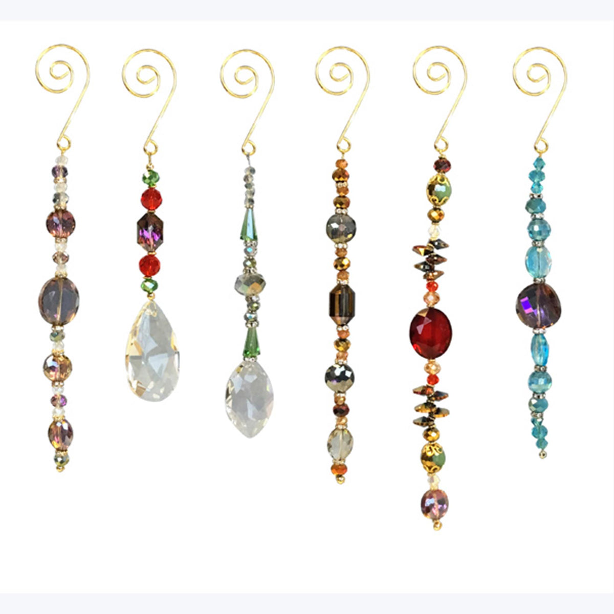 Glass Christmas Jewel Ornaments