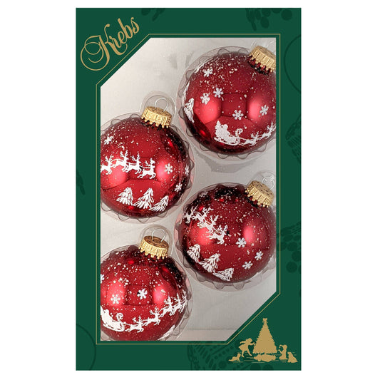 Krebs Christmas Red 2 5/8" Glass Eve and Sugar Spritz