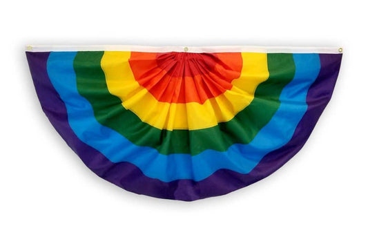 Rainbow Embroidered Bunting Flag 4x2ft