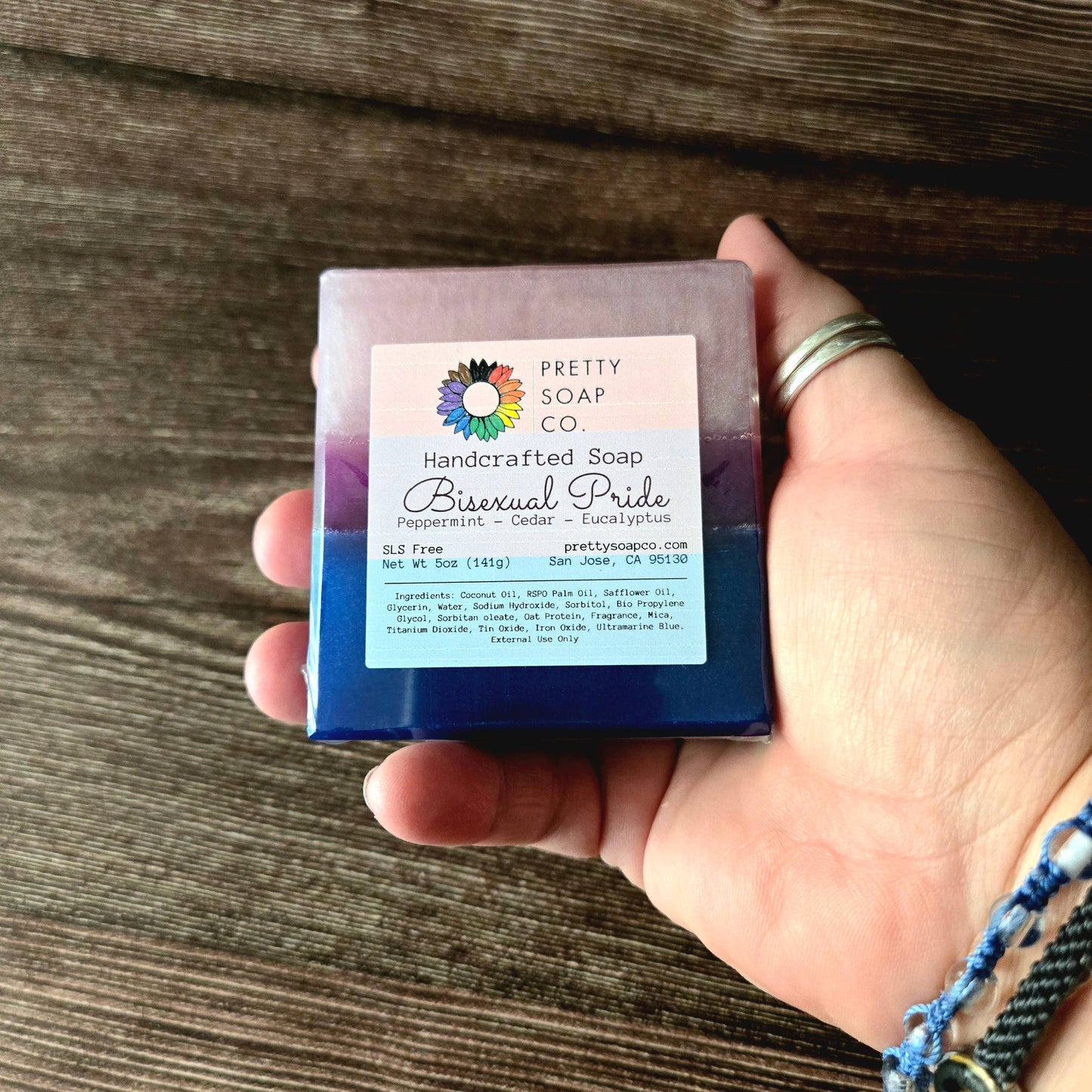 Bisexual Pride Artisan Soap, LGBTQ+ Pride Flag