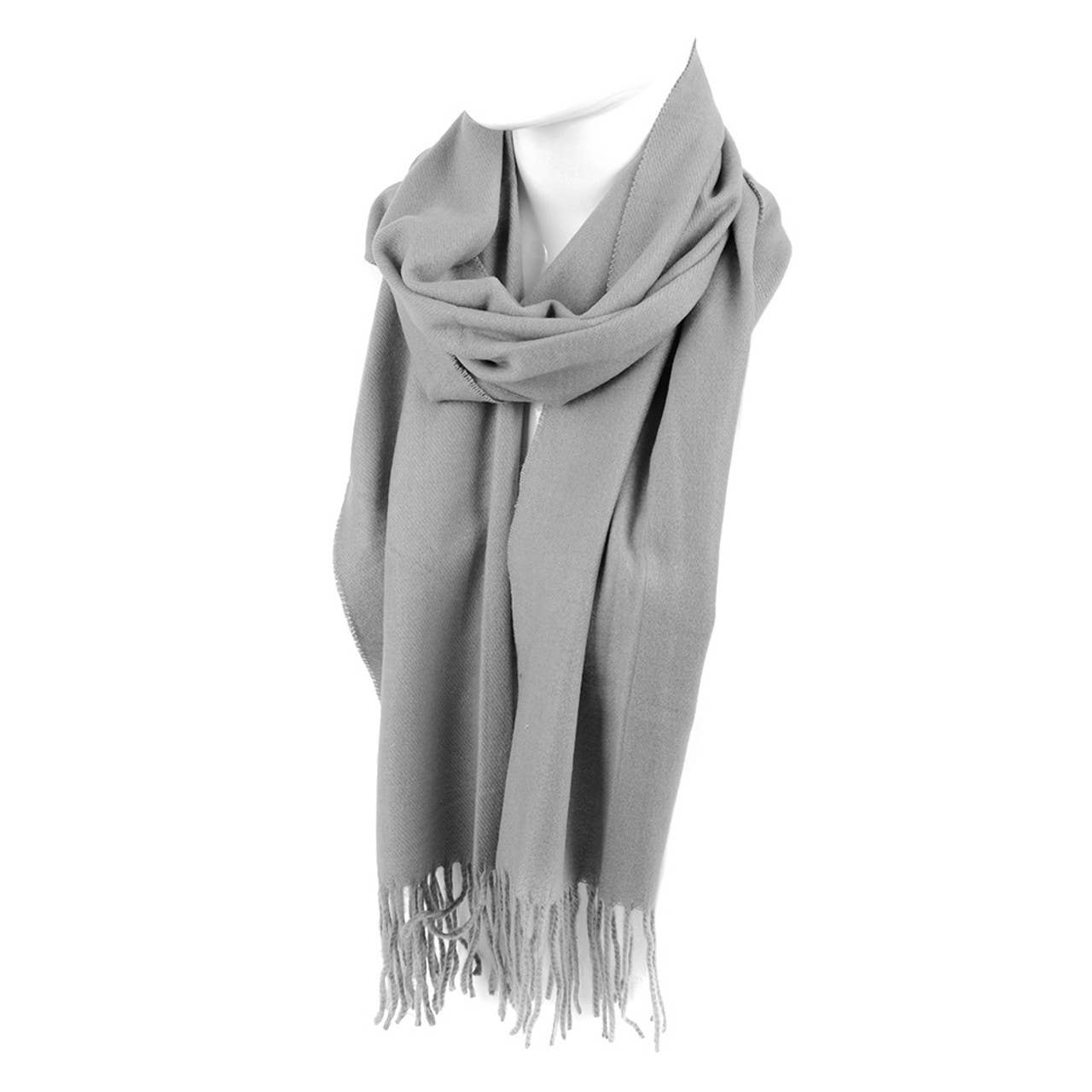 Cashmere Feel Solid Color Scarf Bag Clearance