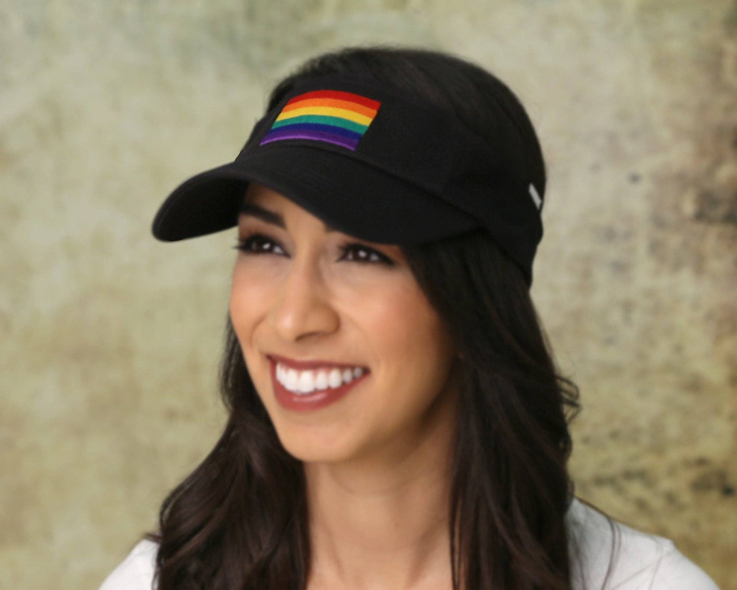 Rainbow Flag Visor in Black