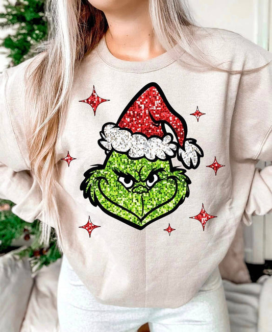 Grinch Face Sweatshirt