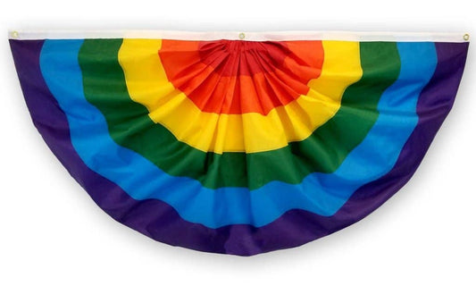 Rainbow Embroidered Bunting Flag 4x2ft