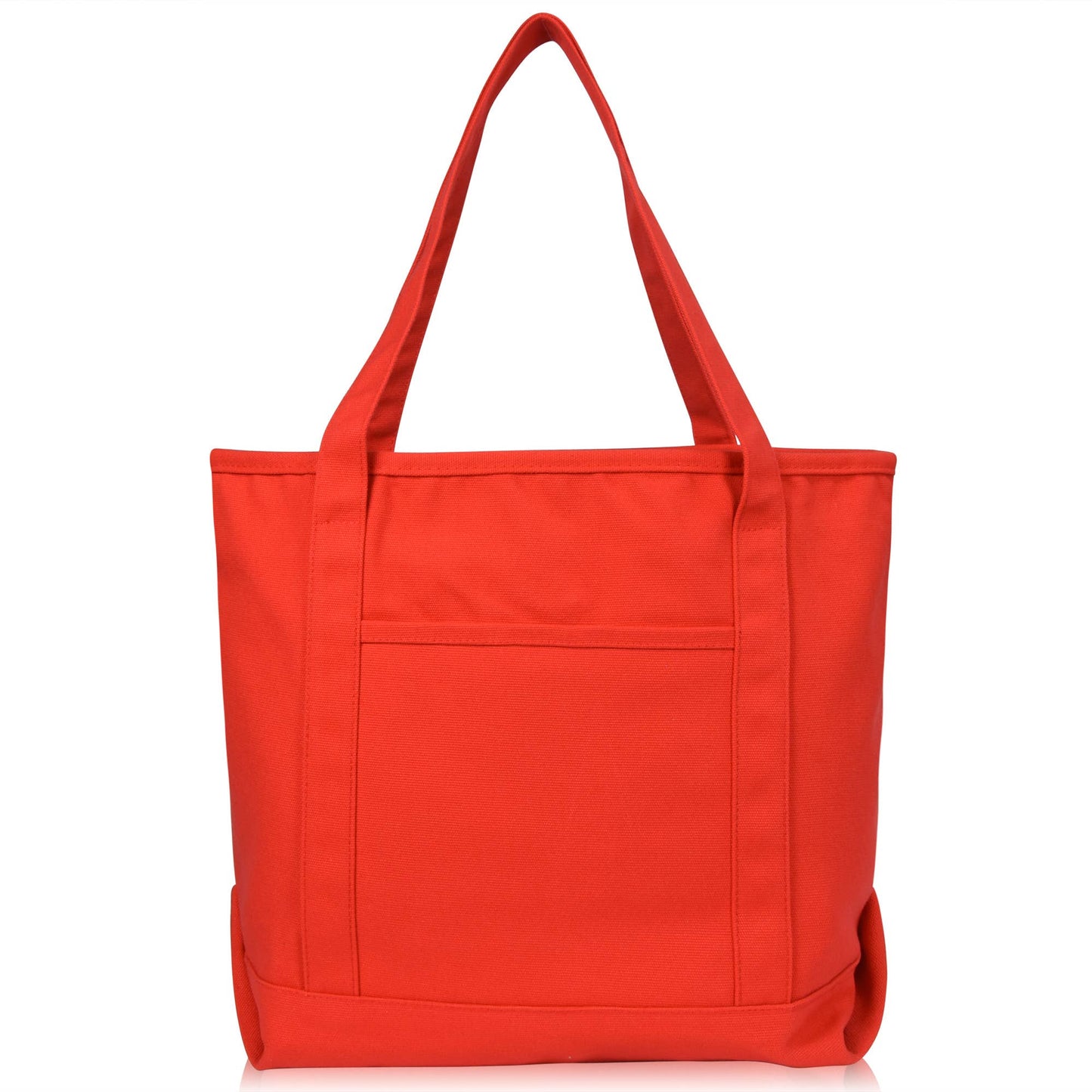 Dalix 20" Solid Color Cotton Canvas Shopping Tote Bag
