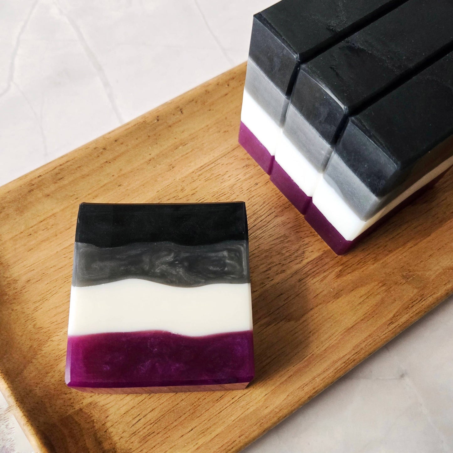 Ace Pride Artisan Soap - LGBTQ+ Pride Flag