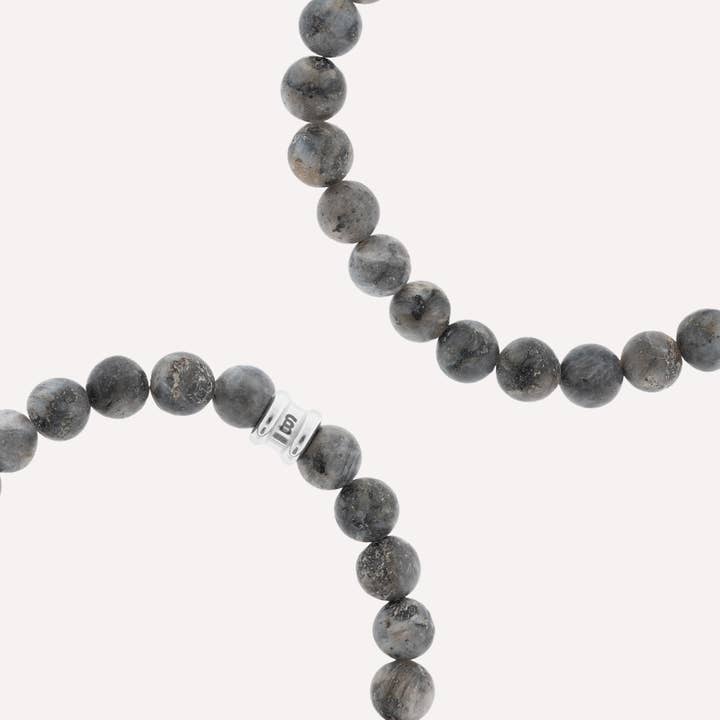 8mm Round Gemstone Bracelet Matt Labradorite