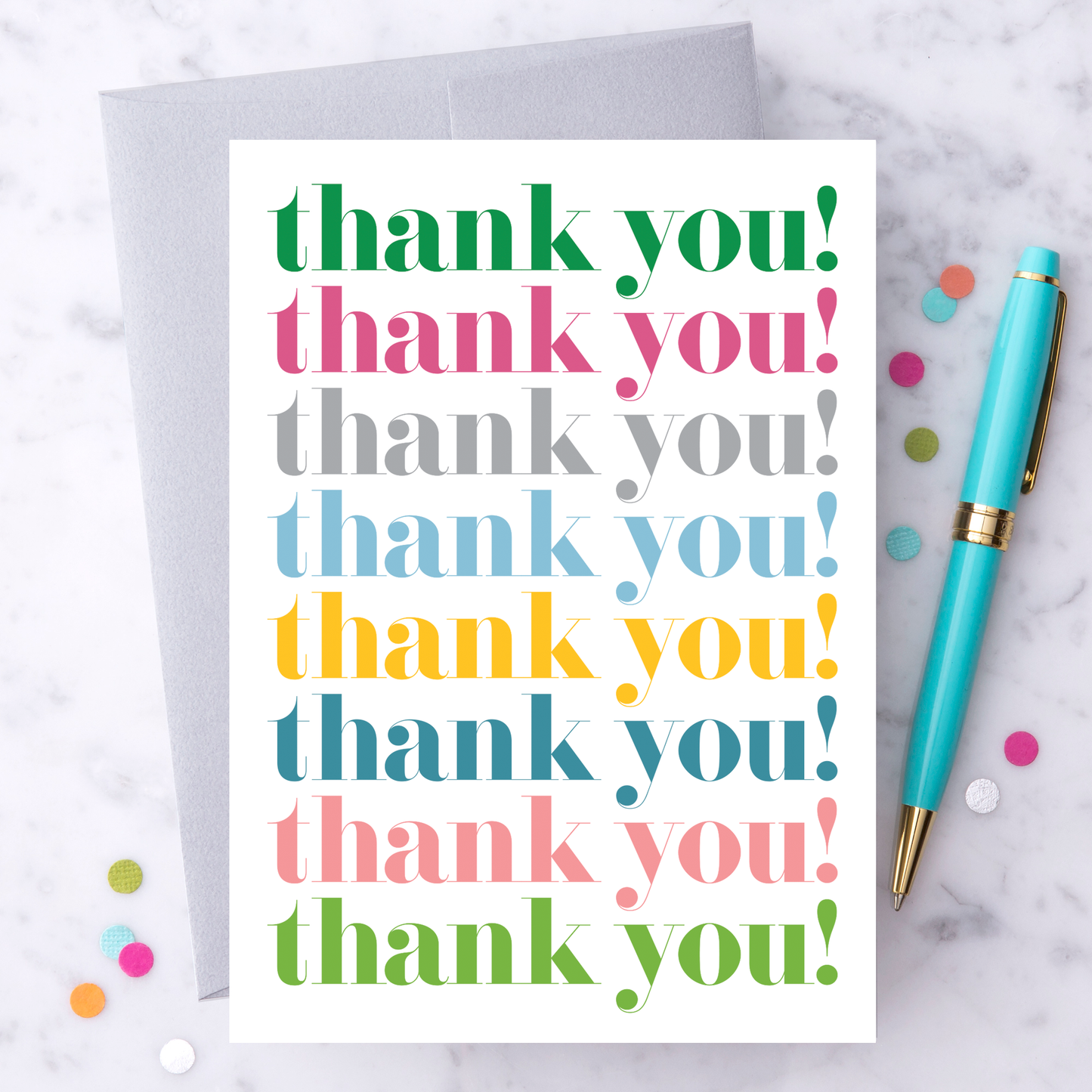 "Thank You, Thank You, Thank You!" Note Card