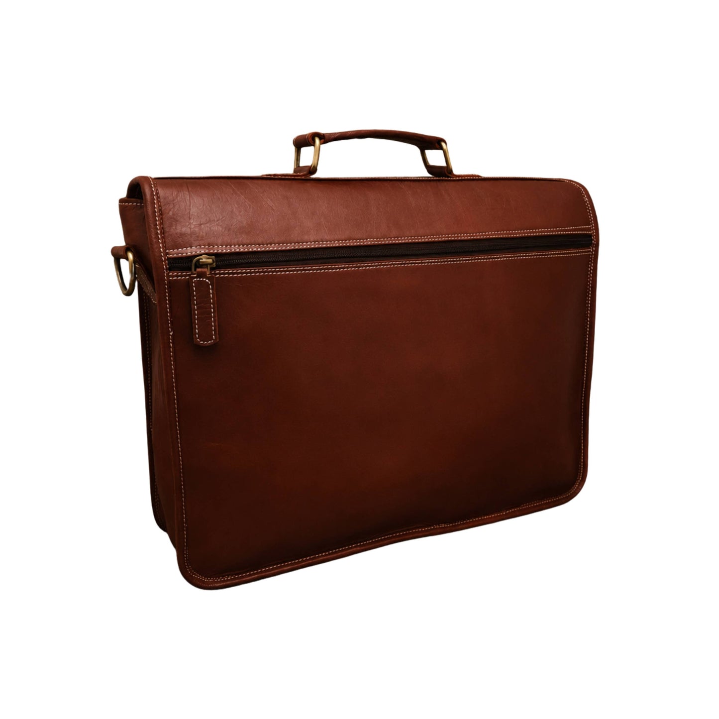 Goat Leather Satchel Messenger Bag Vintage Laptop Bag