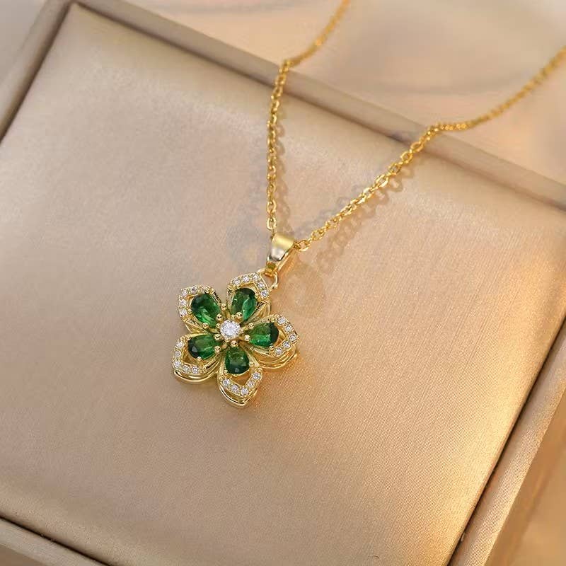 Flower Rotating Spinner Pendant