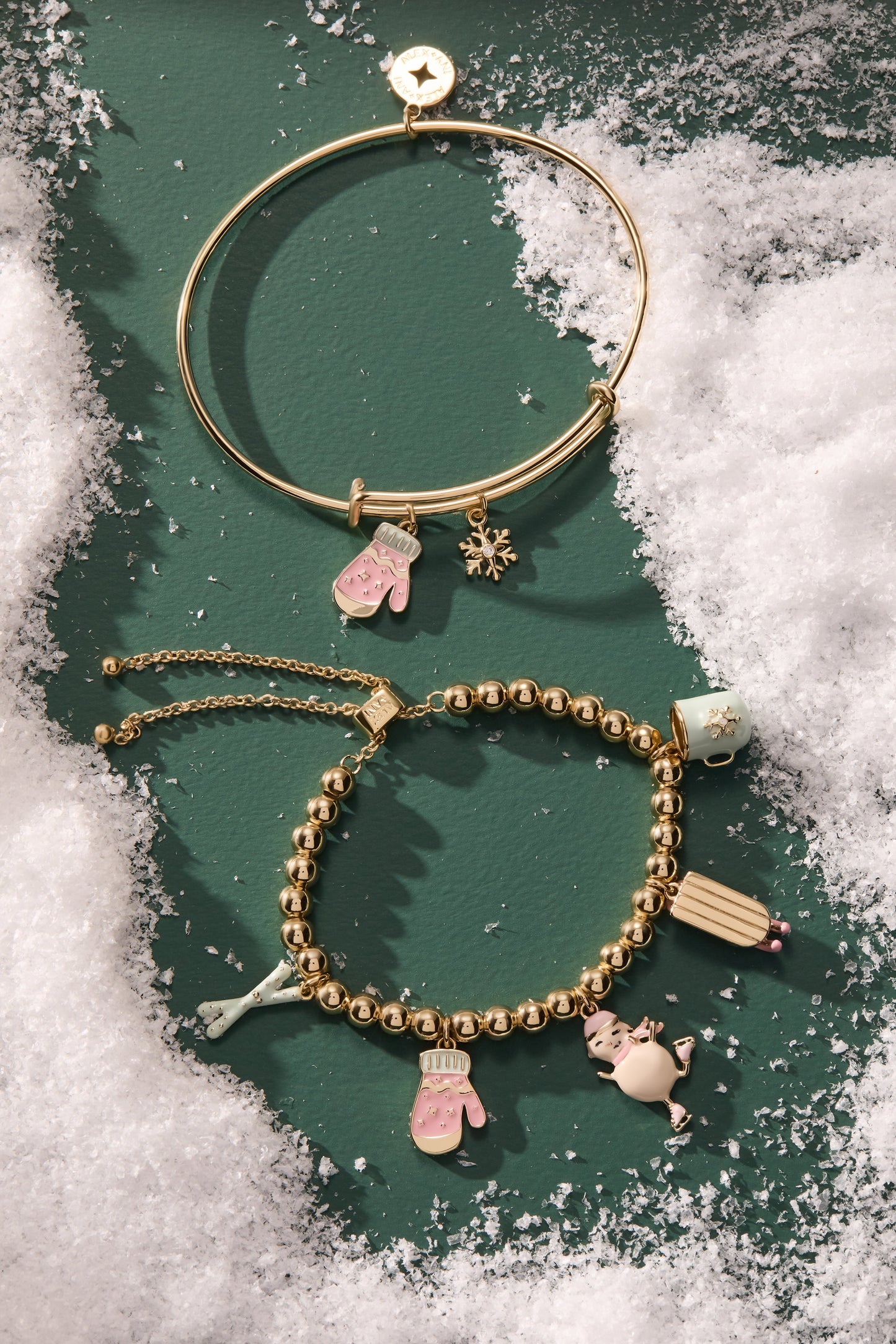 Winter Wonderland Multi Charm Bolo Bracelet