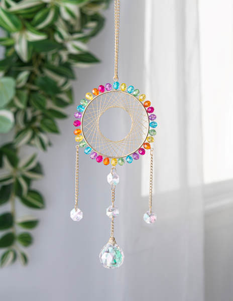 Woven Rainbow Dreamcatcher