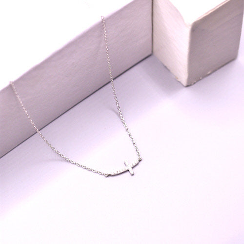 18K Cross Necklace: Aman Silver