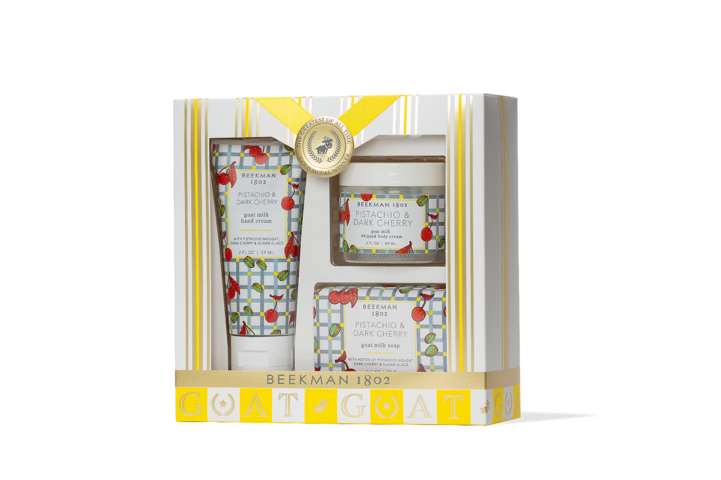 Pistachio Dark Cherry 3-Piece Bodycare Gift Set