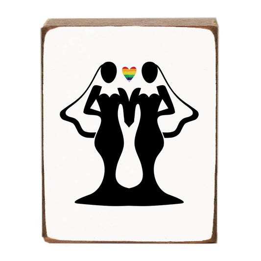 Rainbow Heart Brides Block