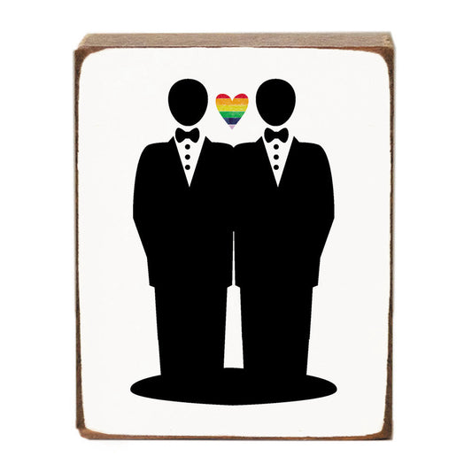 Rainbow Heart Grooms Block