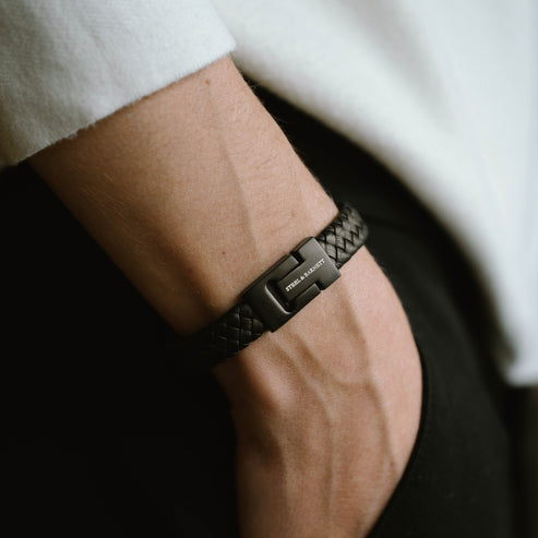 Leather Bracelet Harrison - Black Edition
