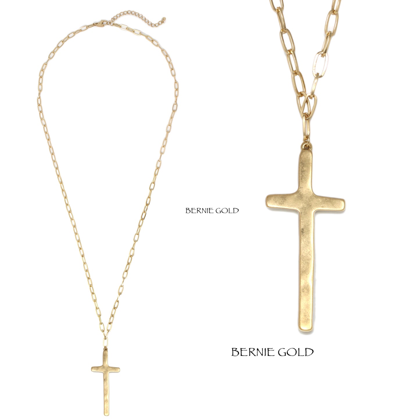 Cross Necklace: Bernie Gold Sale