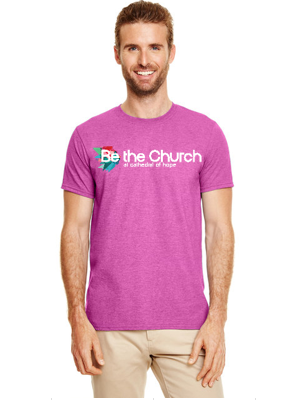 Be The Church Logo Tee Shirt - Heather Berry