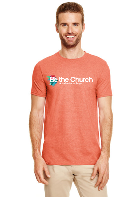 Be The Church Logo Tee Shirt - Heather Orange