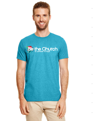 Be The Church Logo Tee Shirt - Heather Sapphire