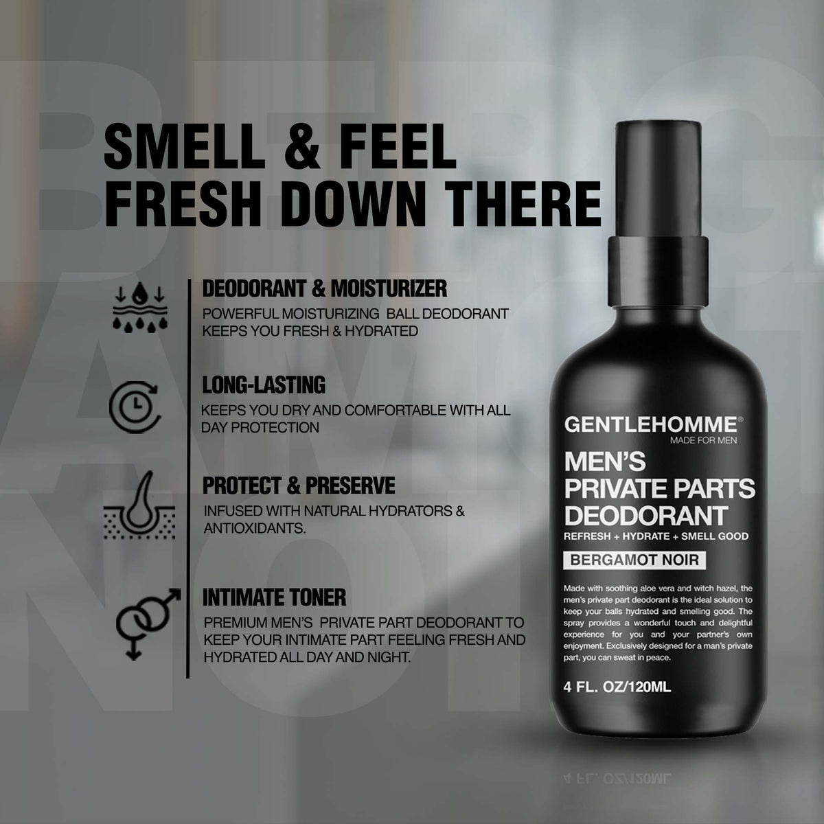 Men's Privates Spray - Bergamot Noir